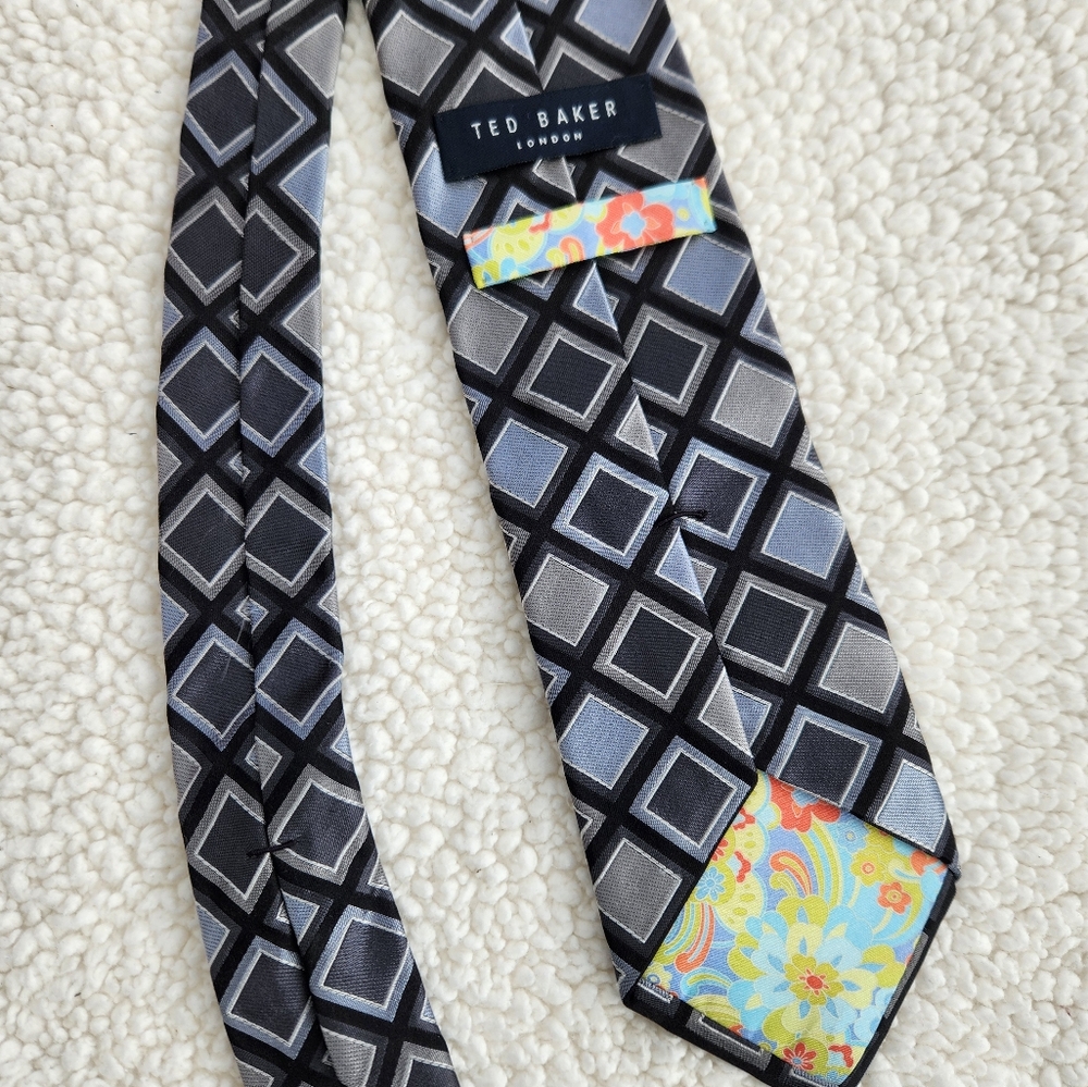 Ted Baker neck tie black and gray